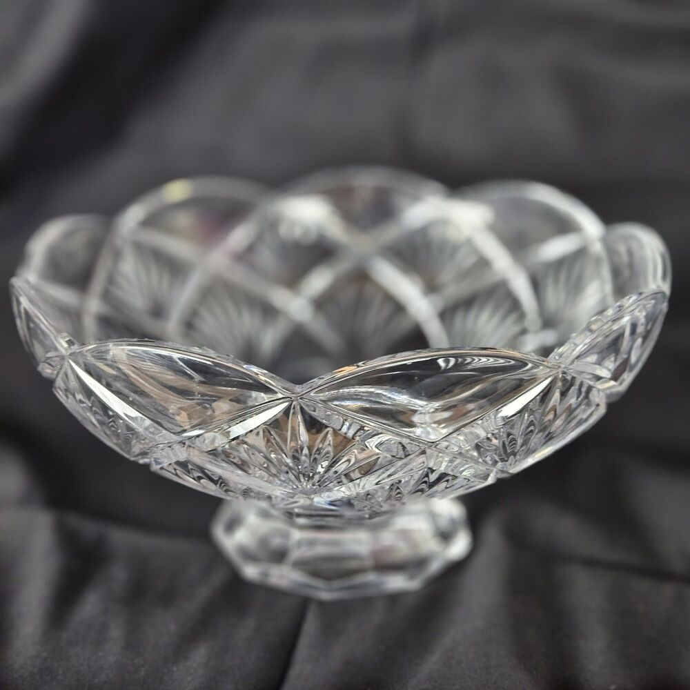 MIKASA ROUND‎ CRYSTAL LEAD FOOTED BOWL 10" HEAVY